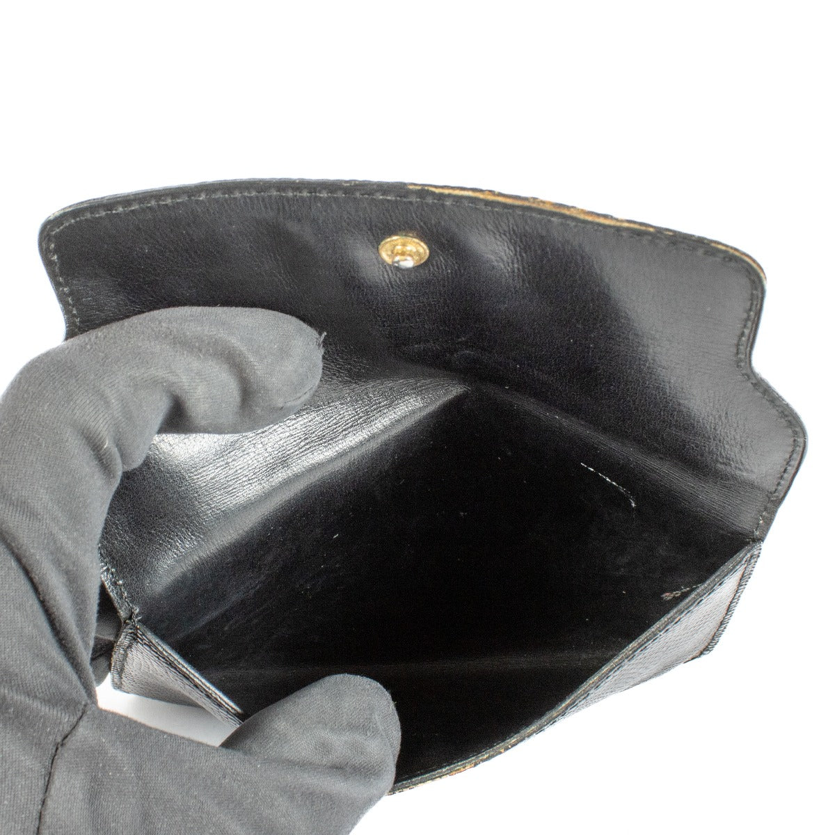 Delvaux Black Lizard Diabolo Card Holder Wallet at Labellov.com