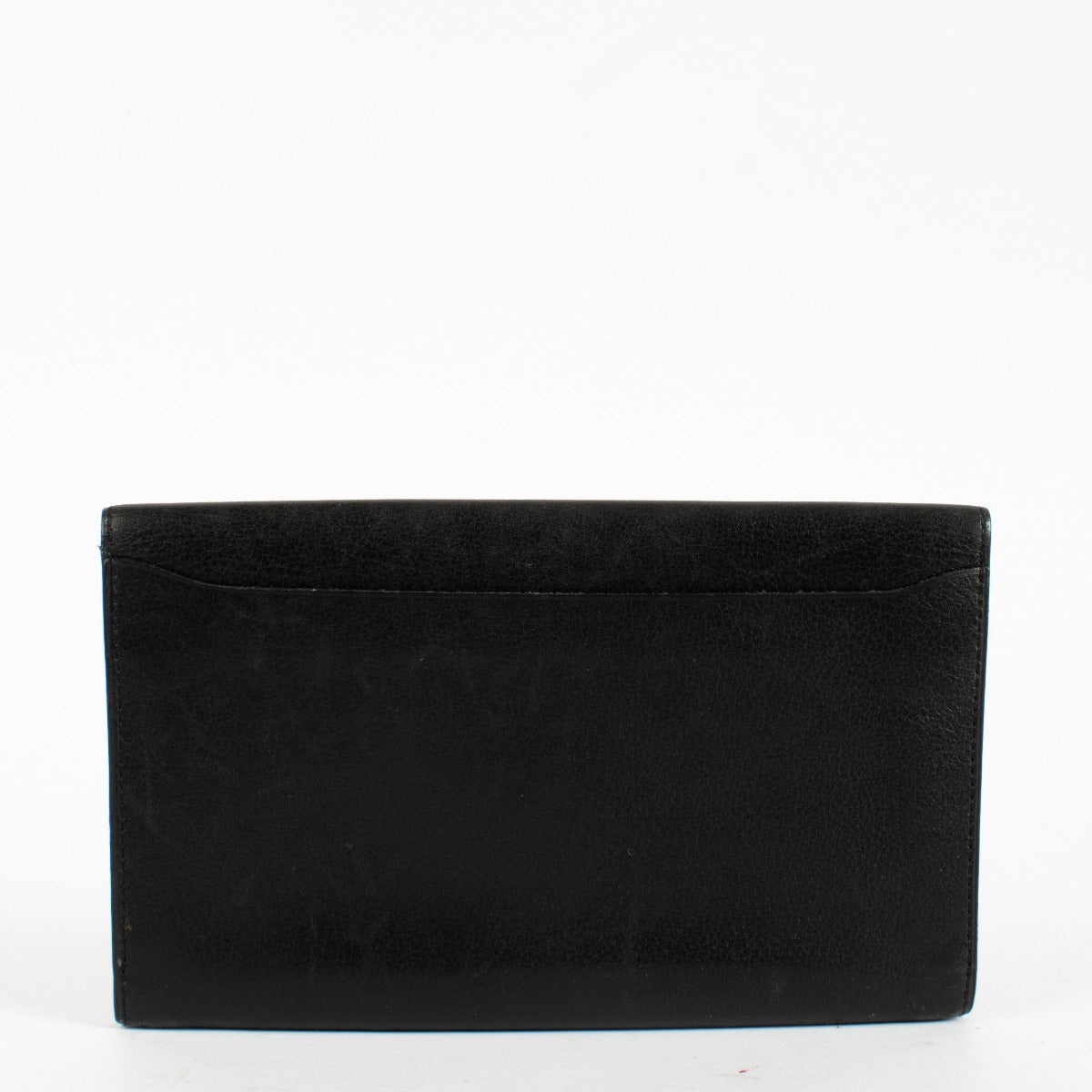 Delvaux black leather wallet with gold-tone logo at Labellov.com