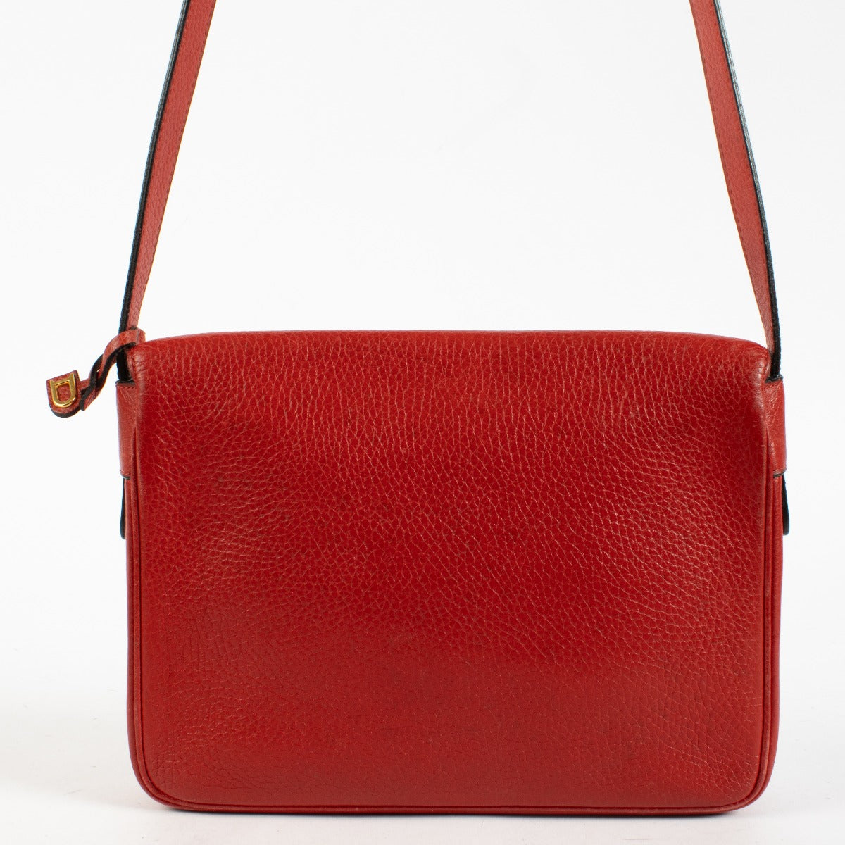 Delvaux red leather Fuiraire crossbody bag with gold-tone hardware at Labellov.com