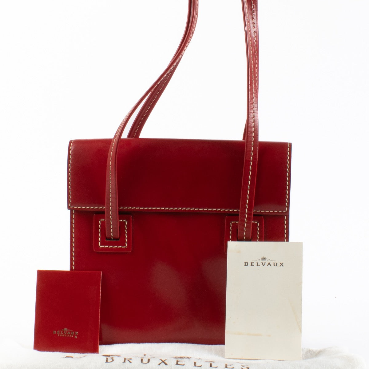 Authentic second-hand Delvaux Red Santal Shoulder bag on labellov.com
