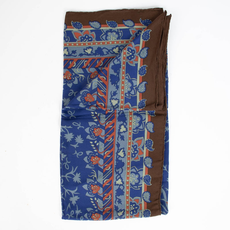 Authentic pre-loved Hermès Blue Silk Mousseline 75 Scarf on Labellov.com