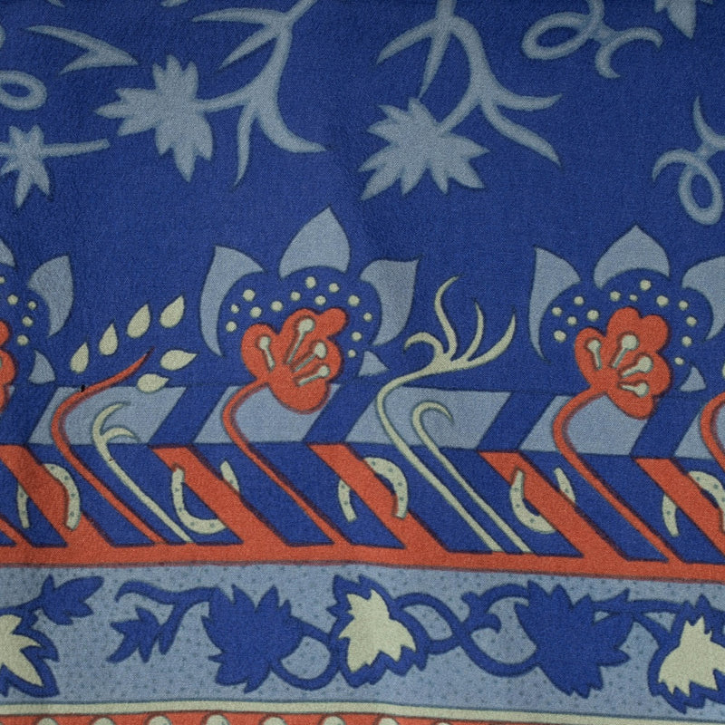 Authentic pre-loved Hermès Blue Silk Mousseline 75 Scarf on Labellov.com