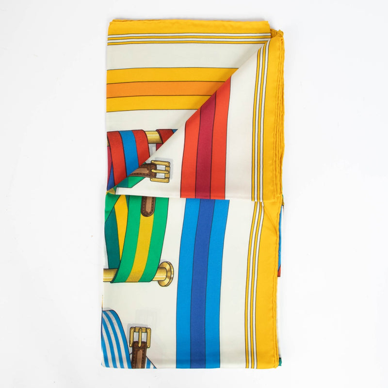 Authentic pre-loved Hermès Multicolor Sangles 90 Scarf on Labellov.com