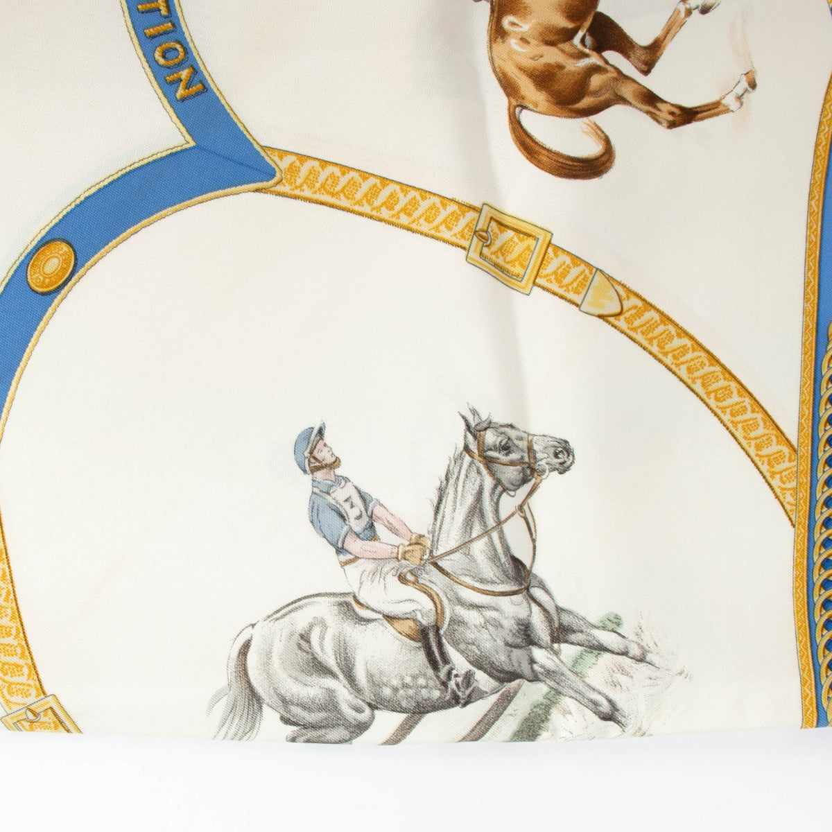 Authentic pre-loved Hermès Pink Ecole Francaise Equitation 90 Scarf on Labellov.com