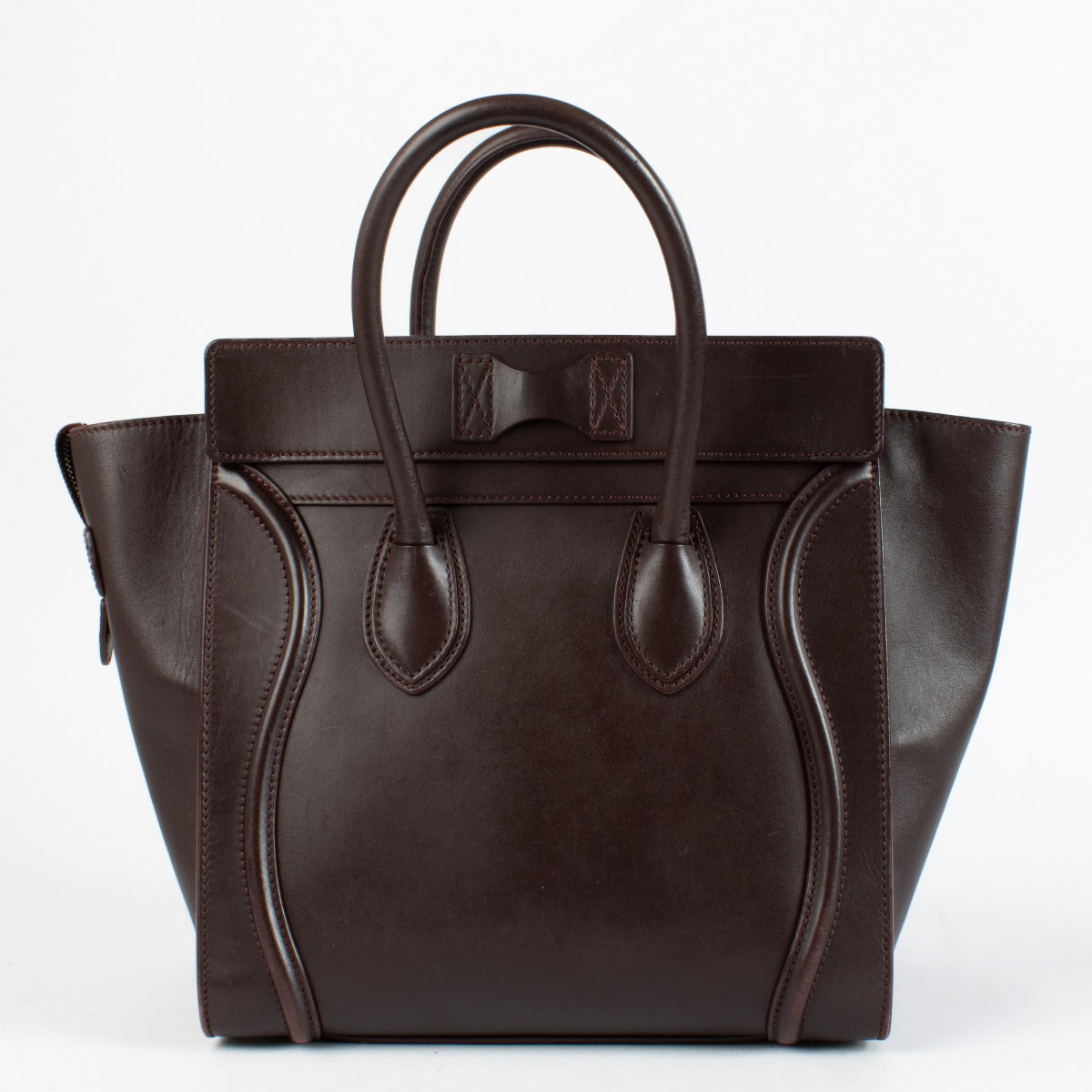 Celine Burgundy Mini Luggage Bag