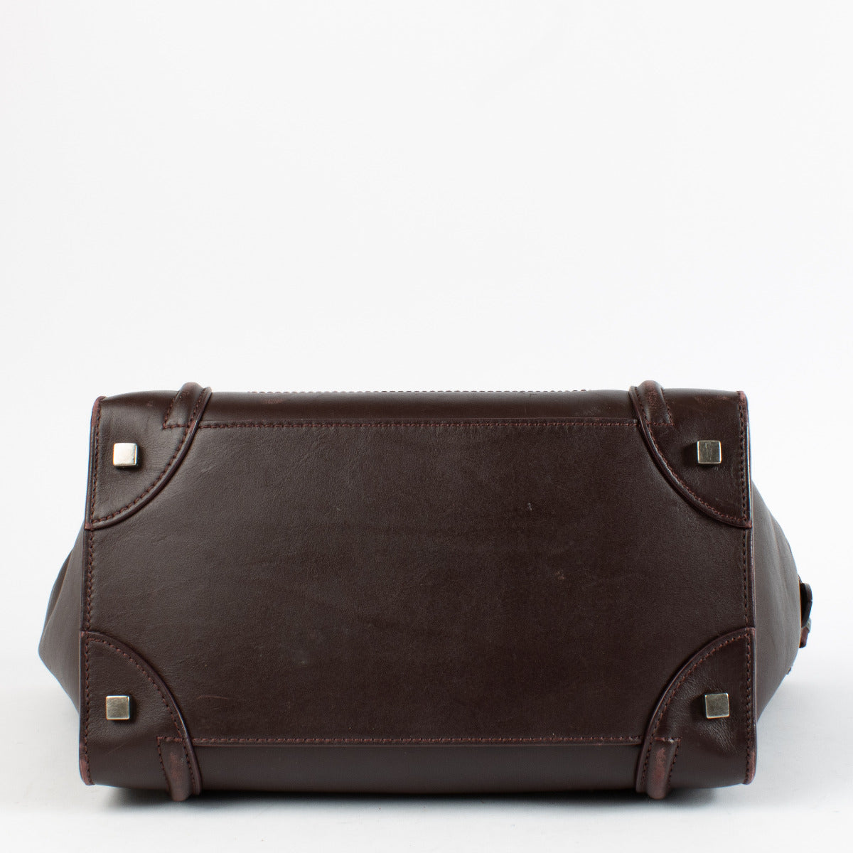 Celine Burgundy Mini Luggage Bag