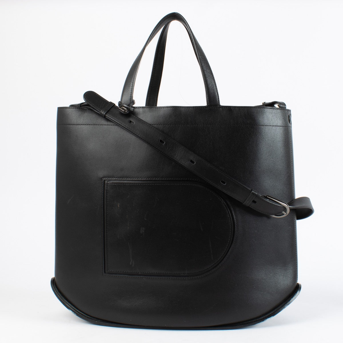 Authentic Preloved Delvaux Black Shopper D Top Handle on Labellov.com