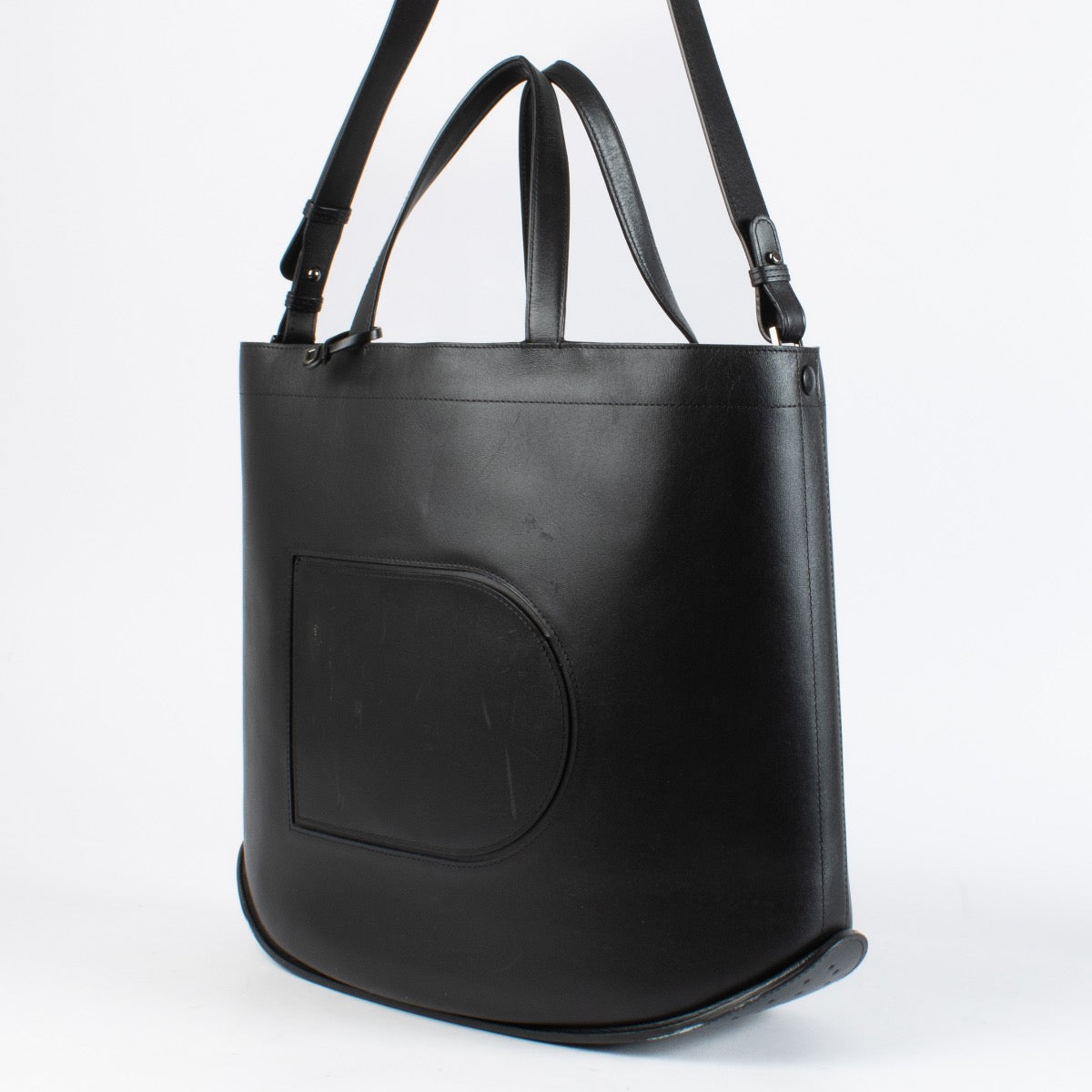 Authentic Preloved Delvaux Black Shopper D Top Handle on Labellov.com