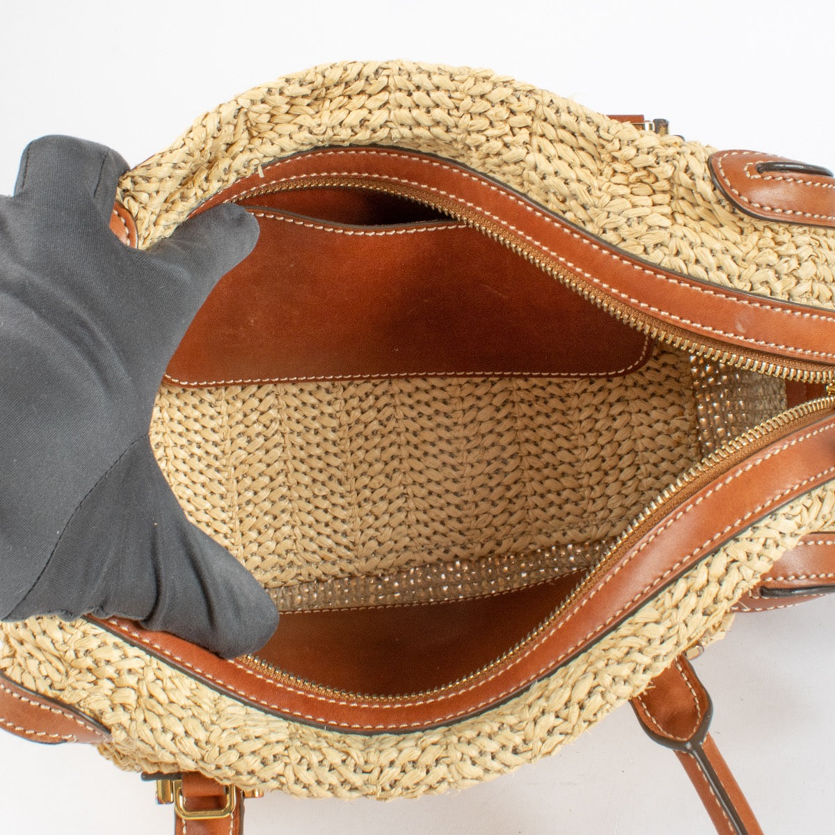 Authentic Preloved Delvaux Beige Raffia Cool Box on Labellov.com