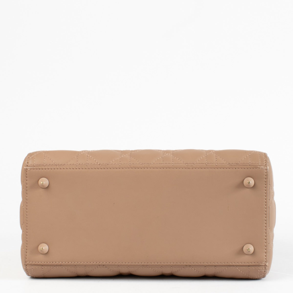 Christian Dior pink matte calfskin Lady Dior Medium with tonal hardware at Labellov.com