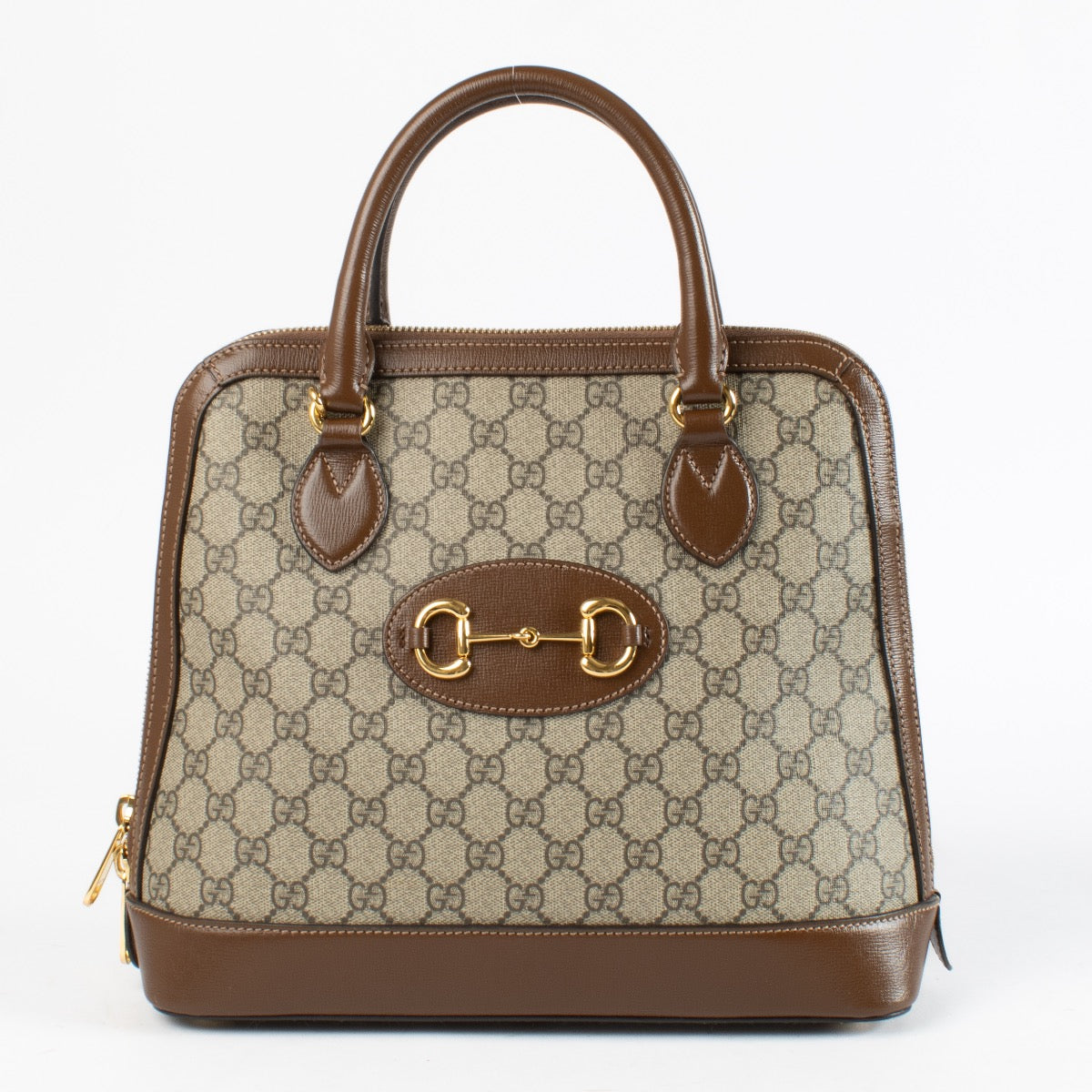 Authentic Preloved Gucci Monogram Horsebit Top handle on Labellov.com