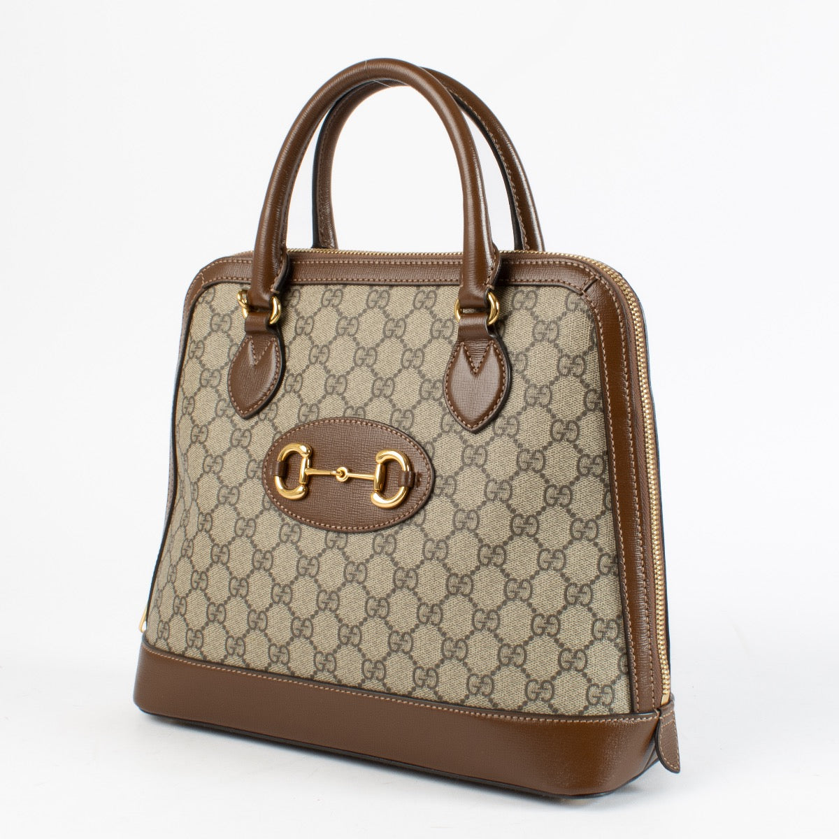 Authentic Preloved Gucci Monogram Horsebit Top handle on Labellov.com