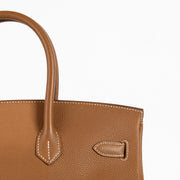 authentic preloved Hermès Birkin 35 Verso Gold/Geranium Togo GHW on Labellov.com