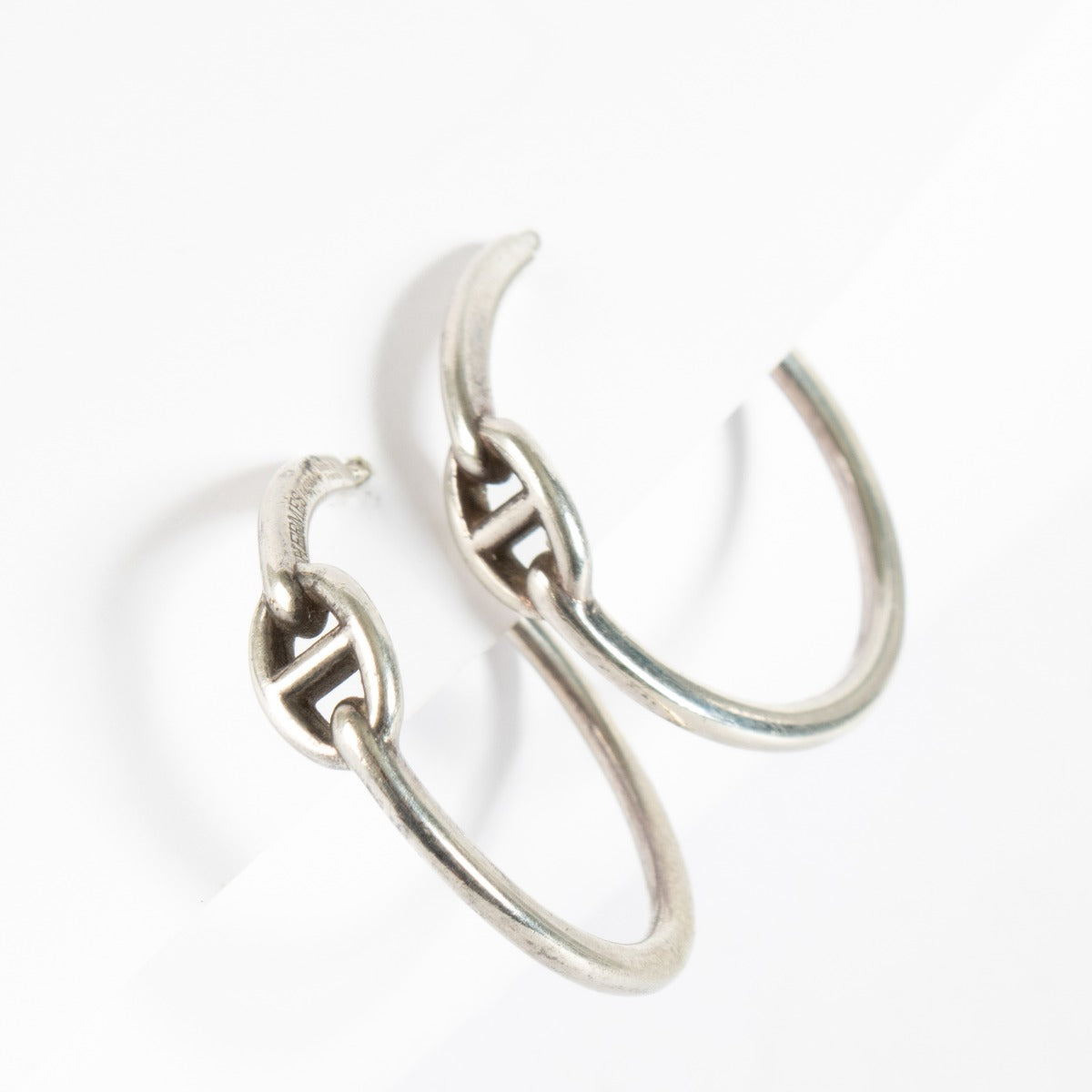 Authentic second-hand Hermès Silver Chain D'ancre Earrings on labellov.com