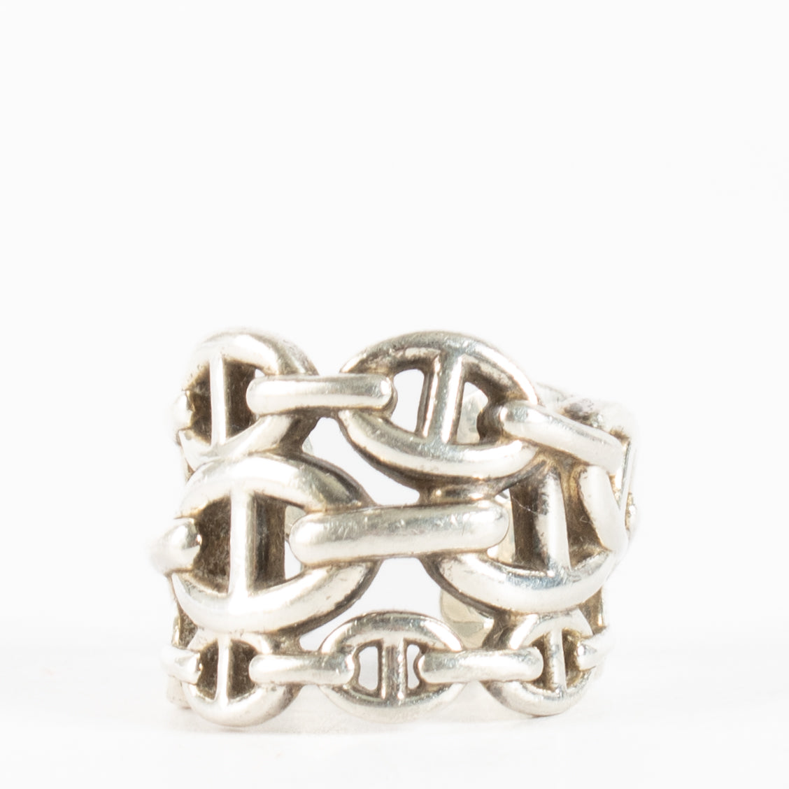 Authentic second-hand Hermes Chain D’ancre Enchaînée Ring - Size 55 on labellov.com
