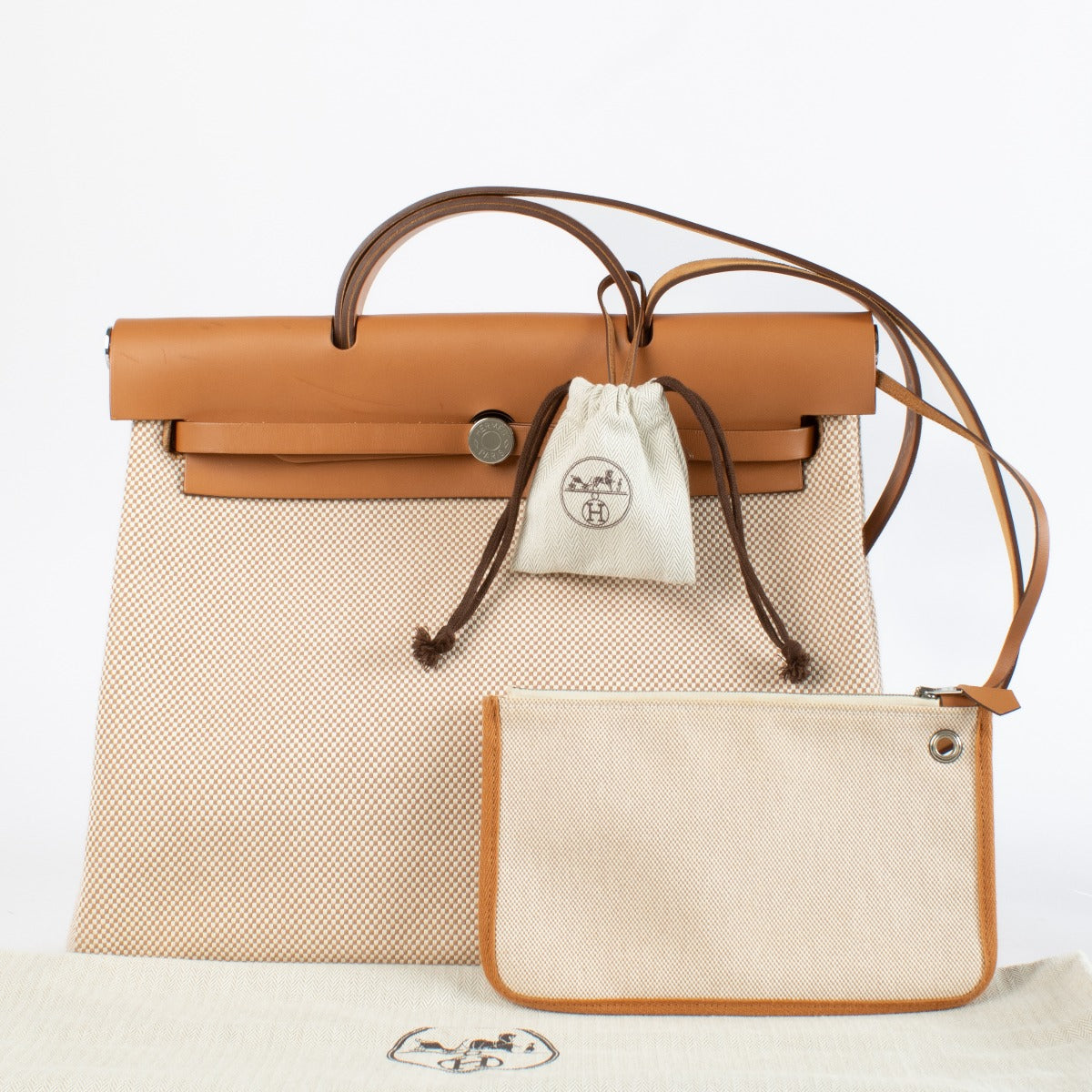 Hermès Herbag Zip 39 Criss Viking Canvas/Hunter PHW