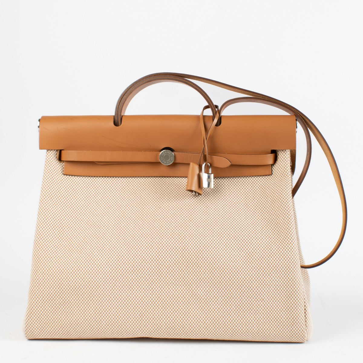 Hermès Herbag Zip 39 Criss Viking Canvas/Hunter PHW