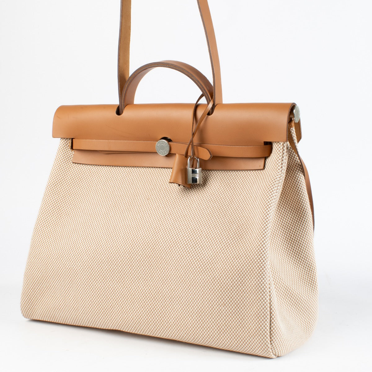 Hermès Herbag Zip 39 Criss Viking Canvas/Hunter PHW