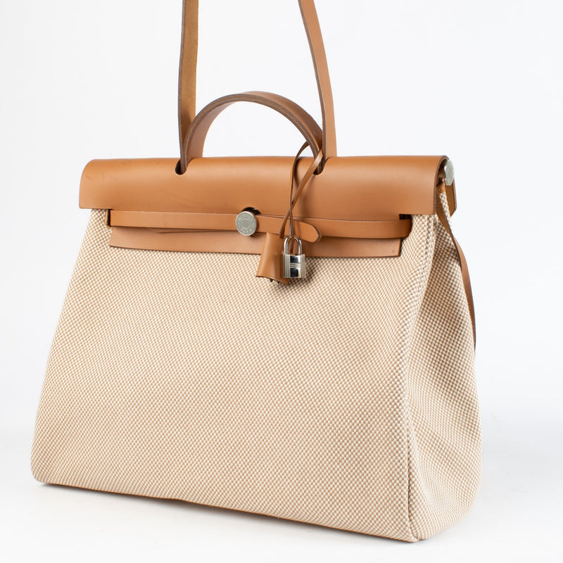 Hermès Herbag Zip 39 Criss Viking Canvas/Hunter PHW