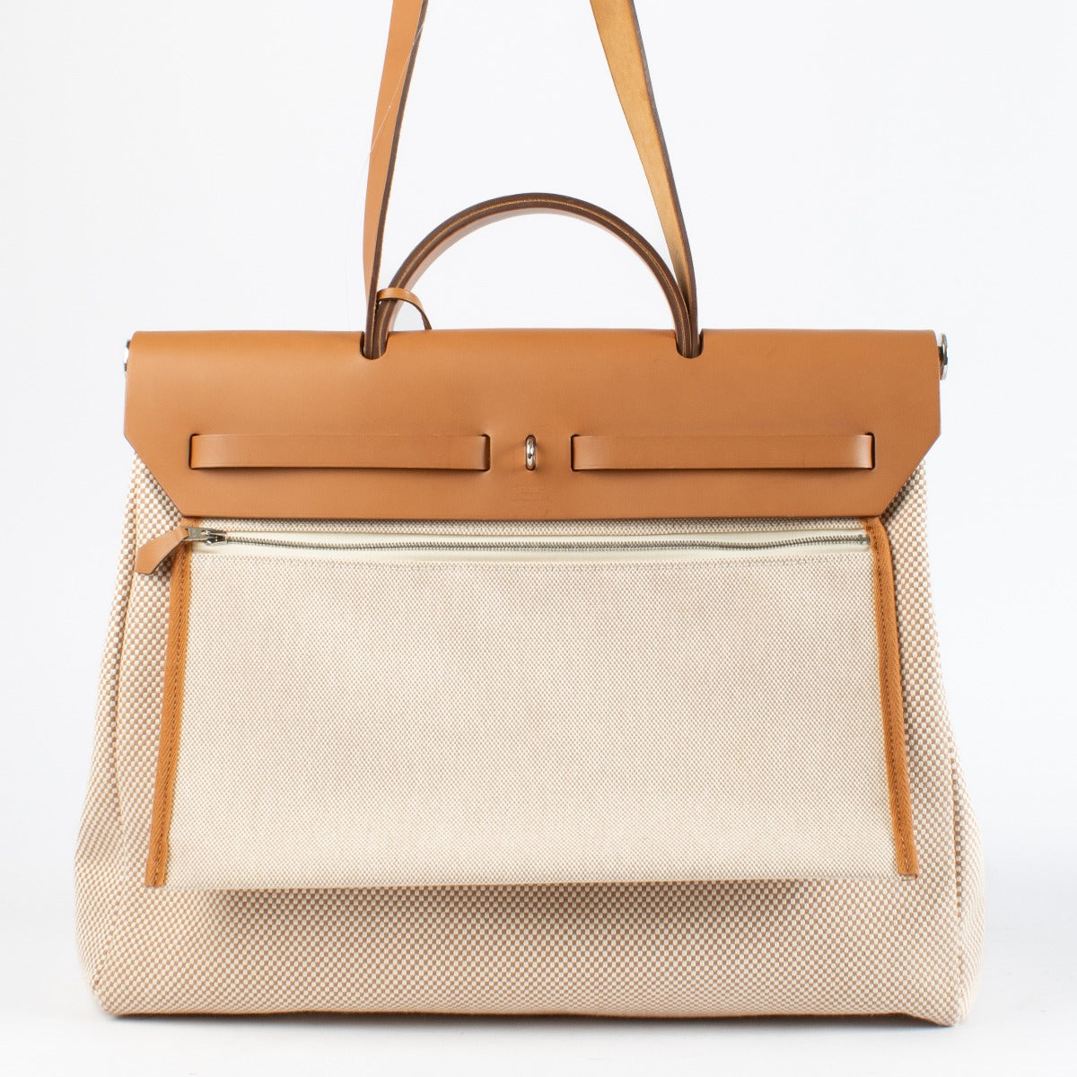 Hermès Herbag Zip 39 Criss Viking Canvas/Hunter PHW