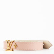 Shop safe online at Labellov in Antwerp, Brussels and Knokke this 100% authentic second hand Louis Vuitton Pink Leather LV Iconic Bracelet