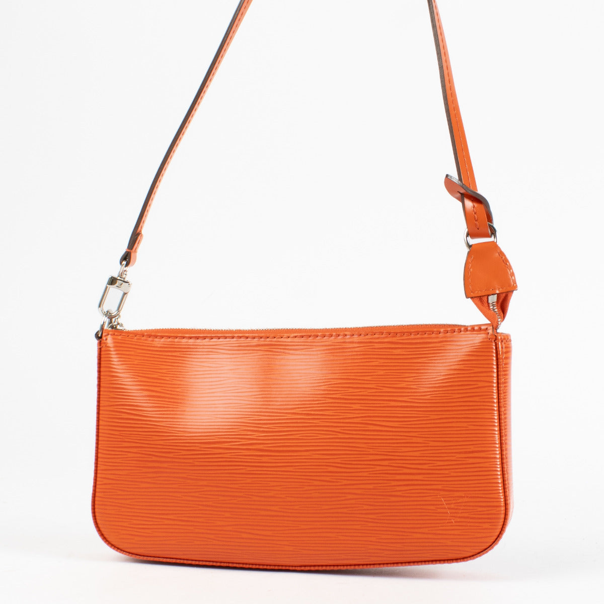 Authentic Second Hand Louis Vuitton Tangerine Red Epi Pochette Accessoire Bag on Labellov.com