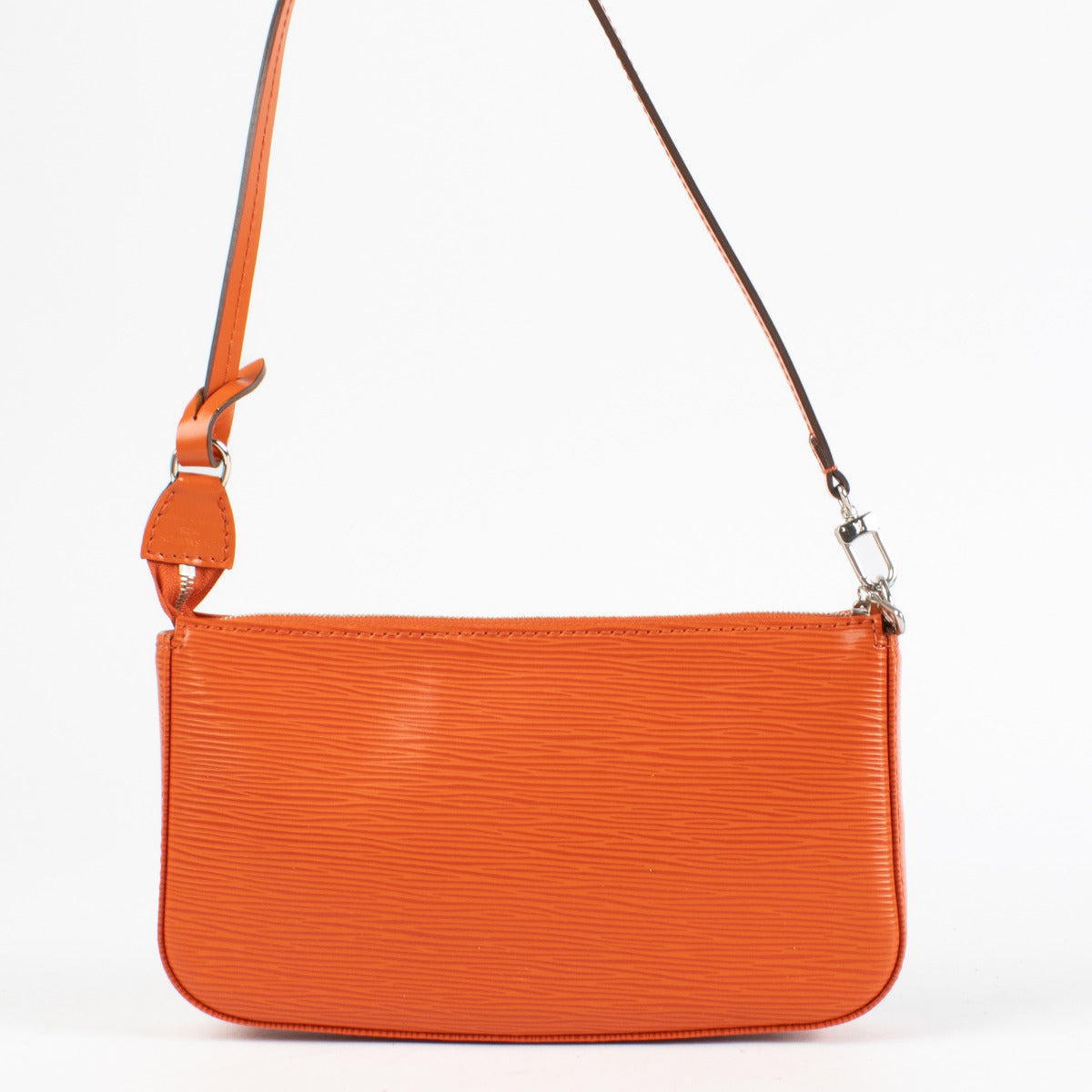Authentic Second Hand Louis Vuitton Tangerine Red Epi Pochette Accessoire Bag on Labellov.com