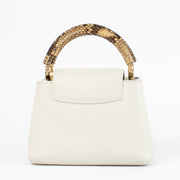 Authentic Preloved Louis Vuitton White Python Capucine Top Handle on Labellov.com