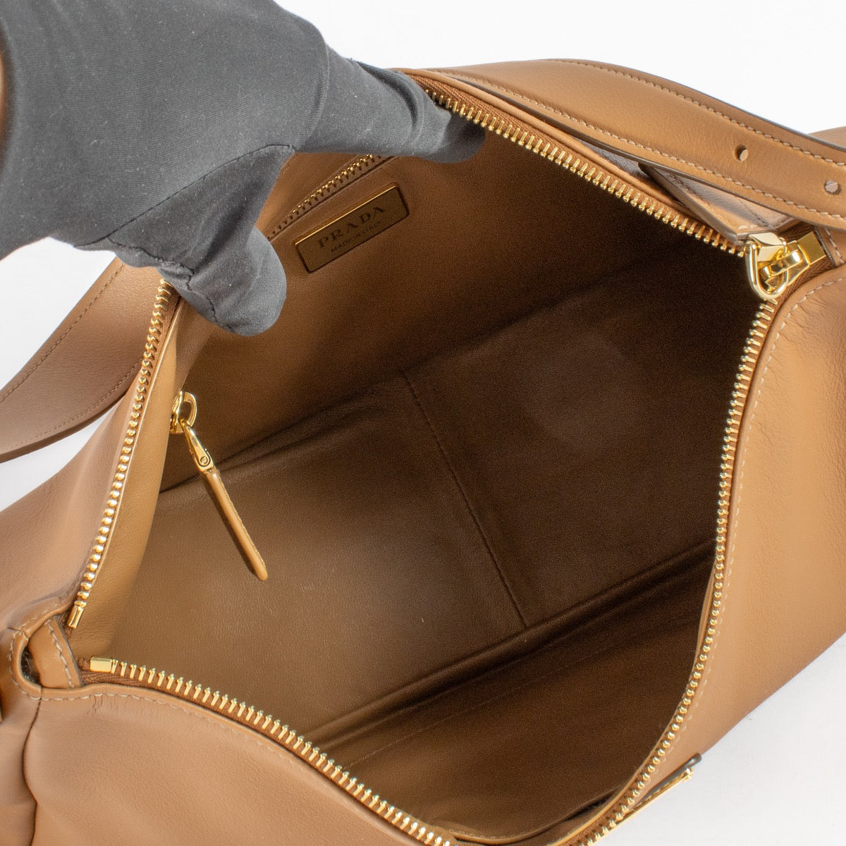 Authentic Second Hand Prada Caramel Large Aimée Bag on Labellov.com