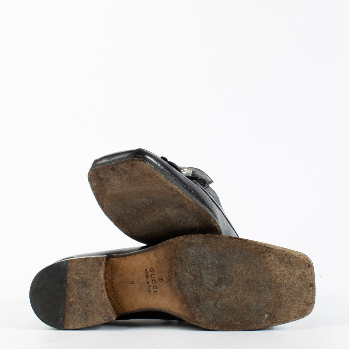 Gucci Black GG Buckle Novel Loafers - Size 43