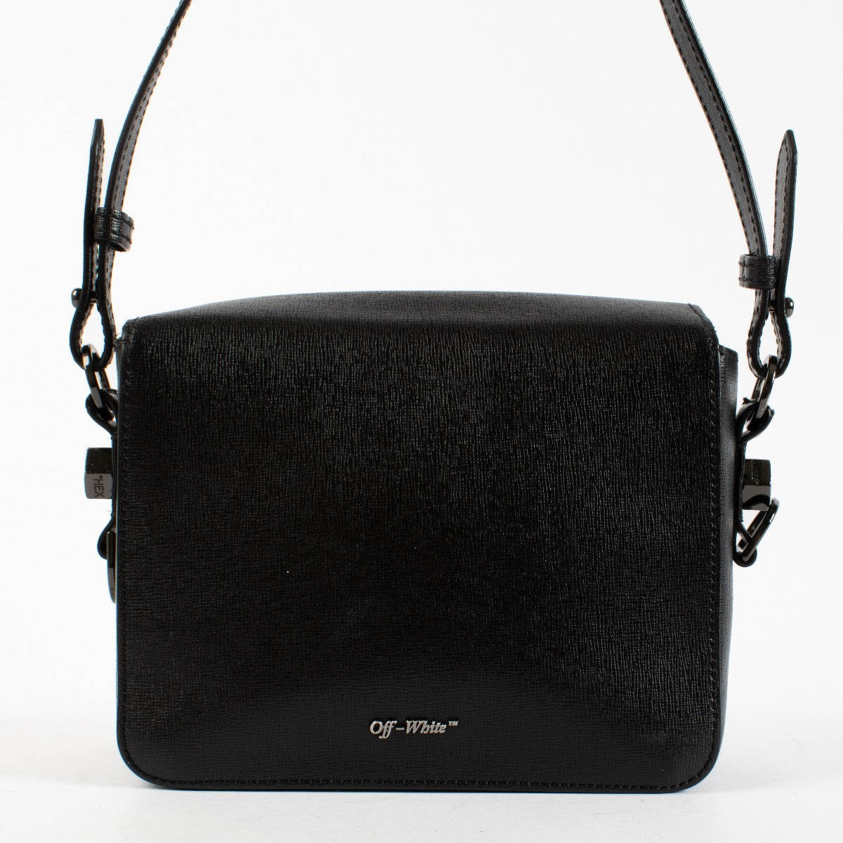Authentic Preloved Off-White Black Crossbody Binder Clip Bag on Labellov.com