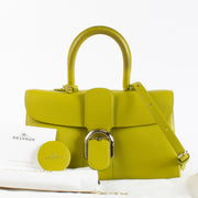 Pre-loved Delvaux Brillant East/West Mini in Absinthe Rodeo Calf. A vibrant chartreuse mini bag in excellent condition with signature Brillant buckle.