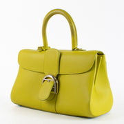 Pre-loved Delvaux Brillant East/West Mini in Absinthe Rodeo Calf. A vibrant chartreuse mini bag in excellent condition with signature Brillant buckle.