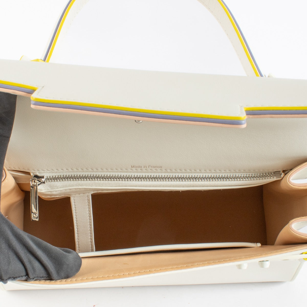 Delvaux Tempête MM Ruban avec bandoulière en fourrure
