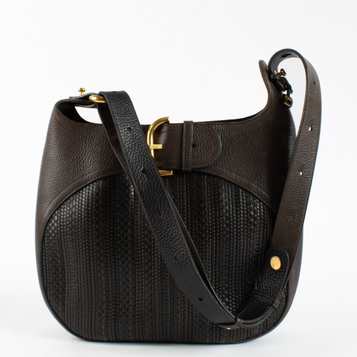 Authentic Second Hand Delvaux Brown Equivoque Shoulder Bag on Labellov.com