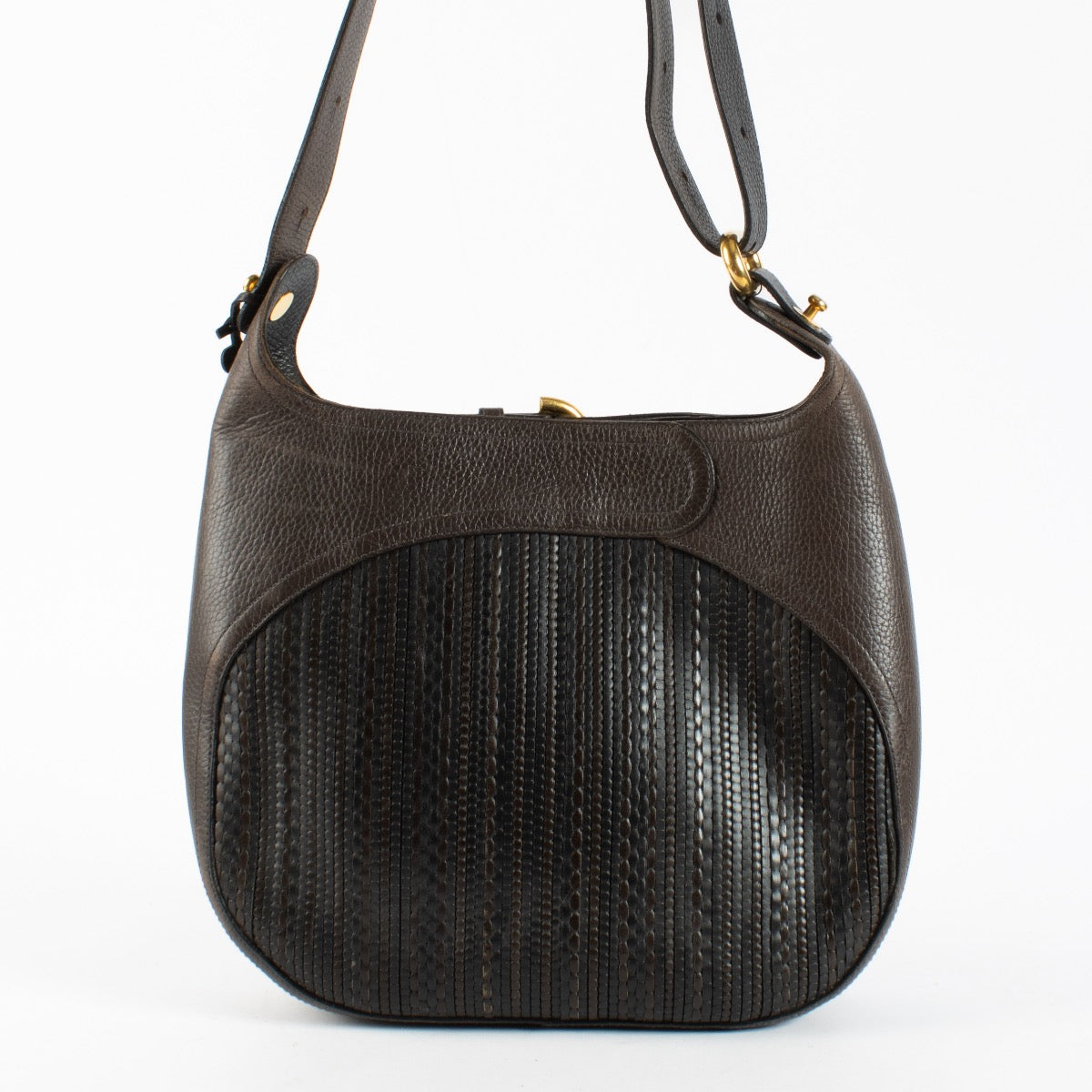 Authentic Second Hand Delvaux Brown Equivoque Shoulder Bag on Labellov.com