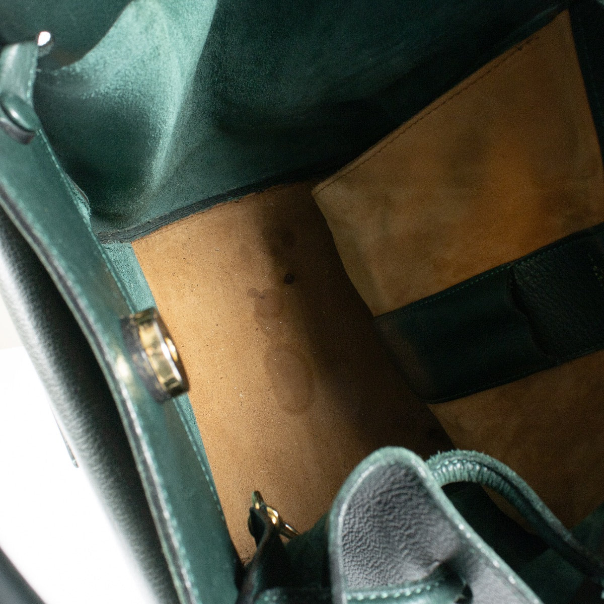 Authentic Second Hand Delvaux Green Chardonnay Top Handle Bag on Labellov.com