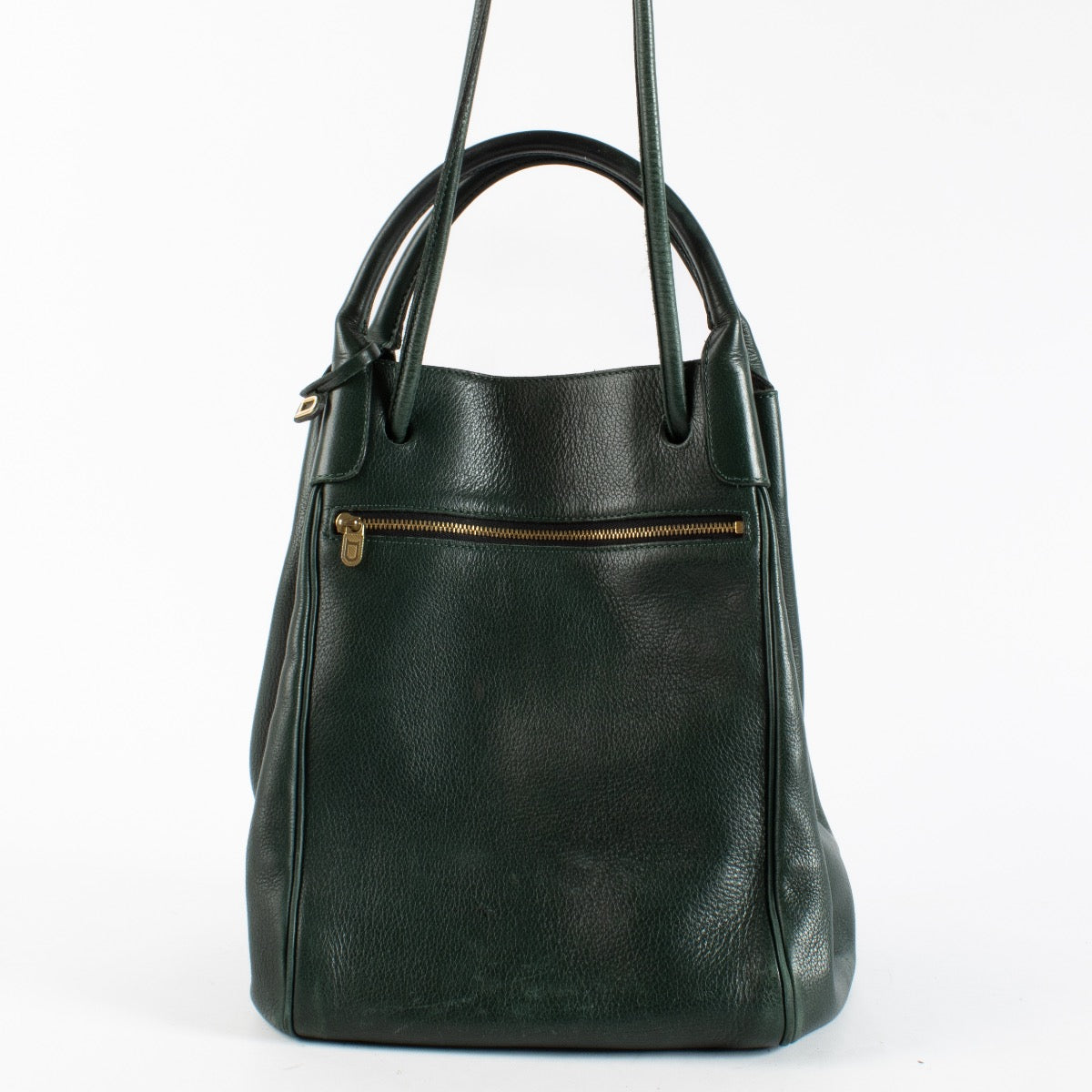 Authentic Second Hand Delvaux Green Chardonnay Top Handle Bag on Labellov.com