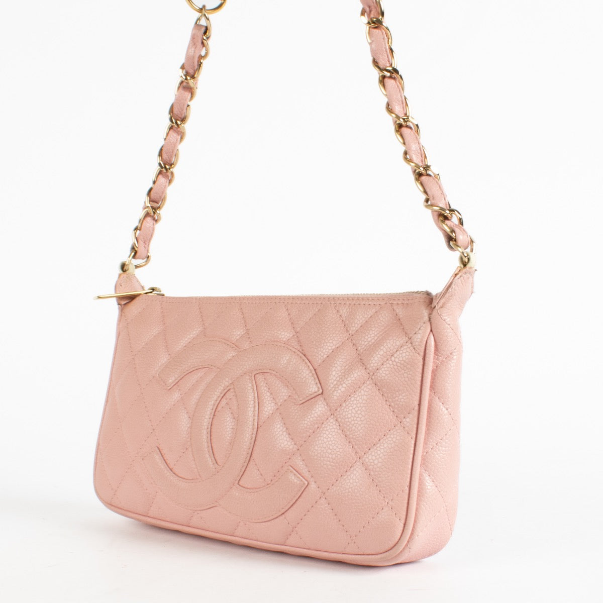 Authentic Second Hand Chanel Pink Caviar Timeless CC Pochette on Labellov.com