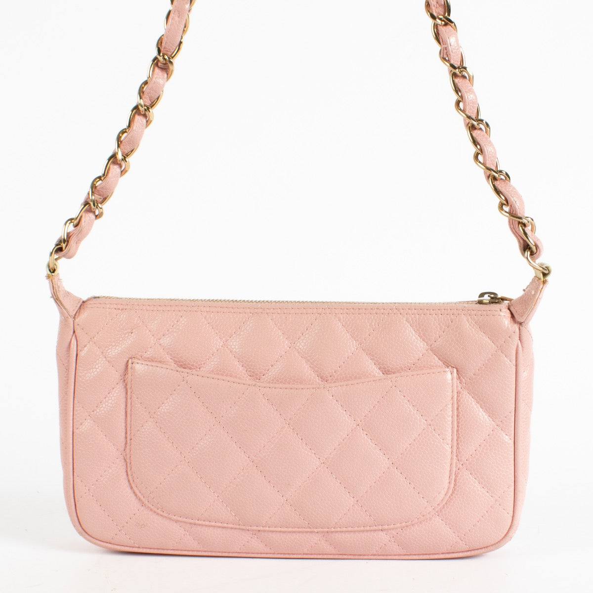 Authentic Second Hand Chanel Pink Caviar Timeless CC Pochette on Labellov.com