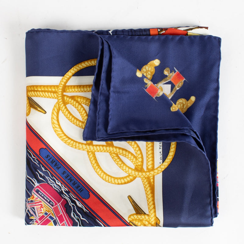 Authentic Second Hand Hermès Retour de Peche Silk scarf on Labellov.com