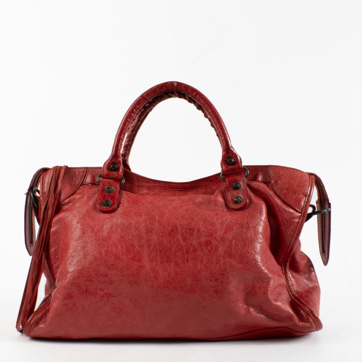 Authentic Second Hand Balenciaga Red Classic City Bag on Labellov.com
