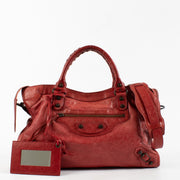 Authentic Second Hand Balenciaga Red Classic City Bag on Labellov.com