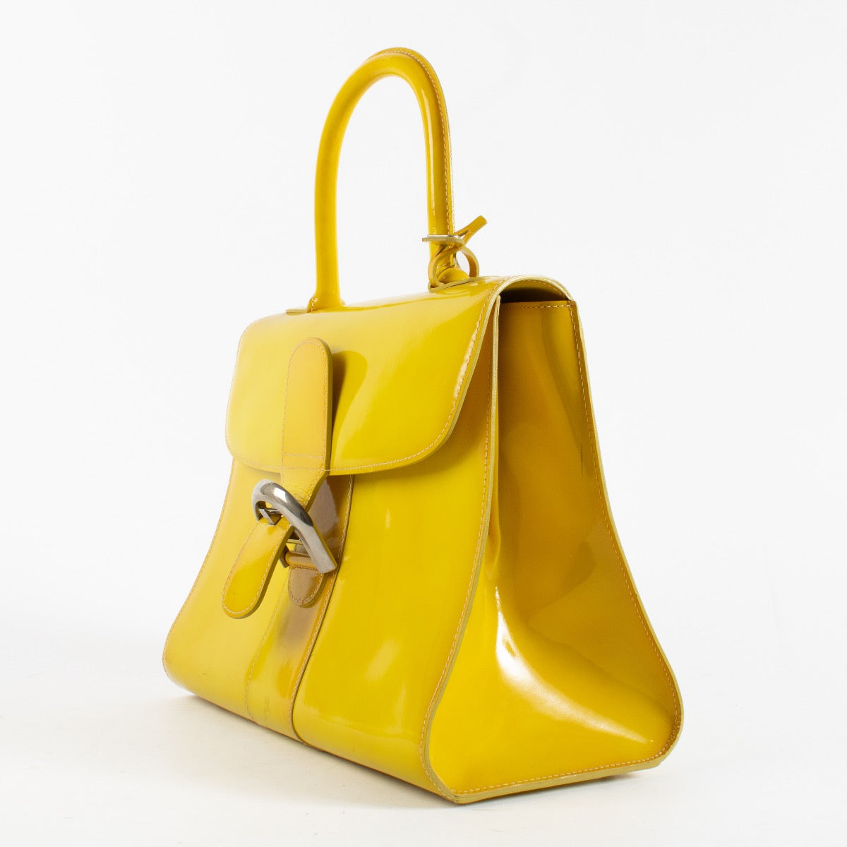 Authentic Second Hand Delvaux Mode 2001 Fluo Yellow Brillant MM Bag on Labellov.com