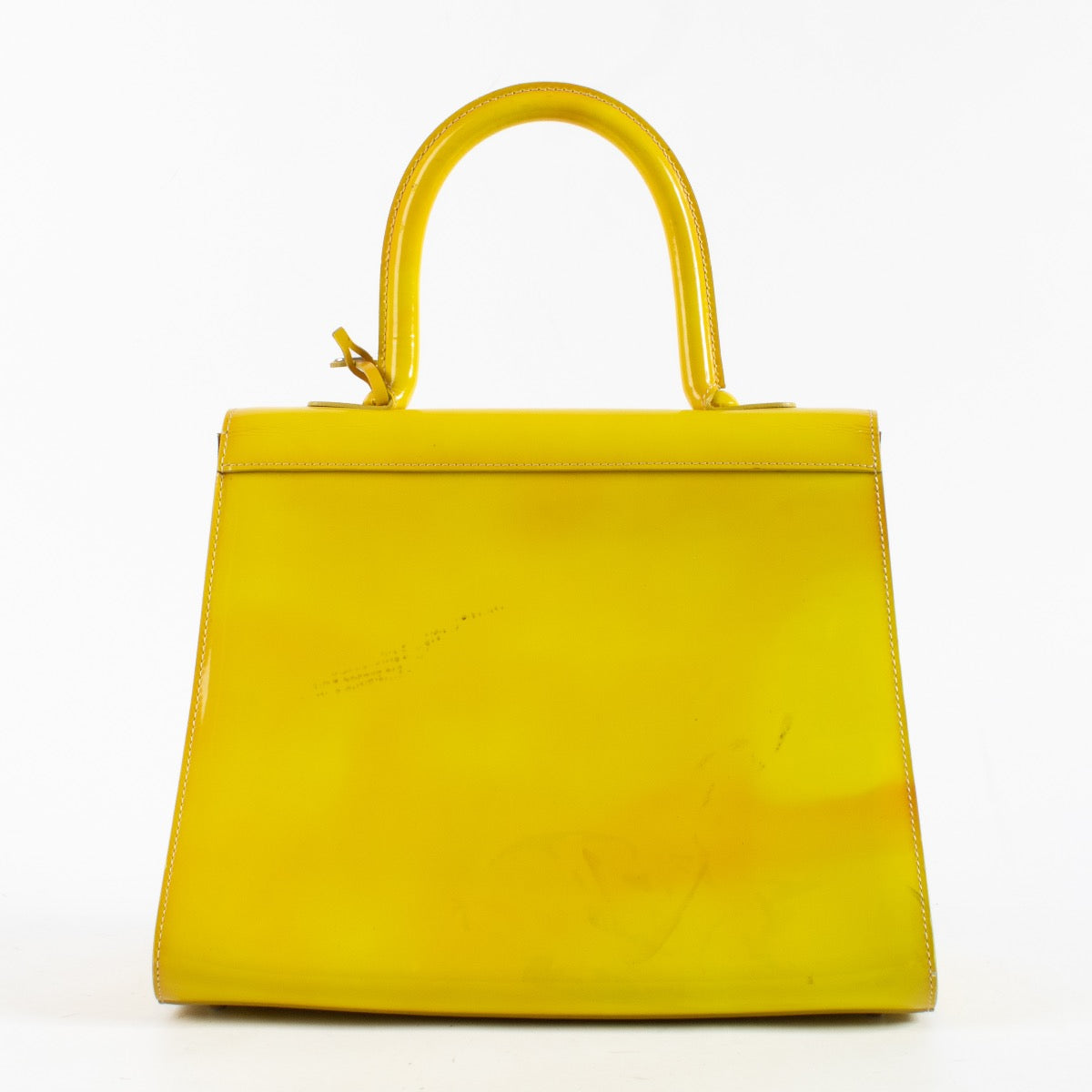 Authentic Second Hand Delvaux Mode 2001 Fluo Yellow Brillant MM Bag on Labellov.com