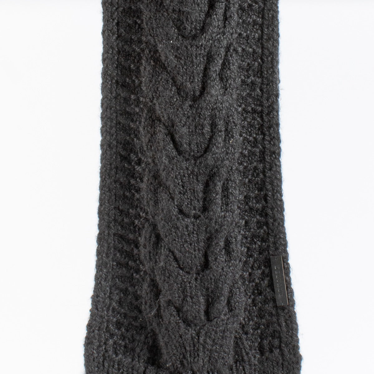 Authentic preloved Delvaux Black Baby Alpaca Torsade Scarf on Labellov.com