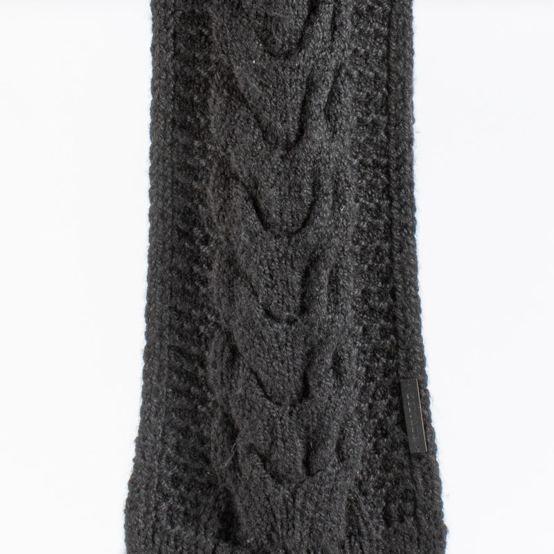 Authentic preloved Delvaux Black Baby Alpaca Torsade Scarf on Labellov.com