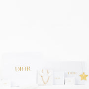 Christian Dior Small CD Double Chain Necklace in gold at Labellov.com.