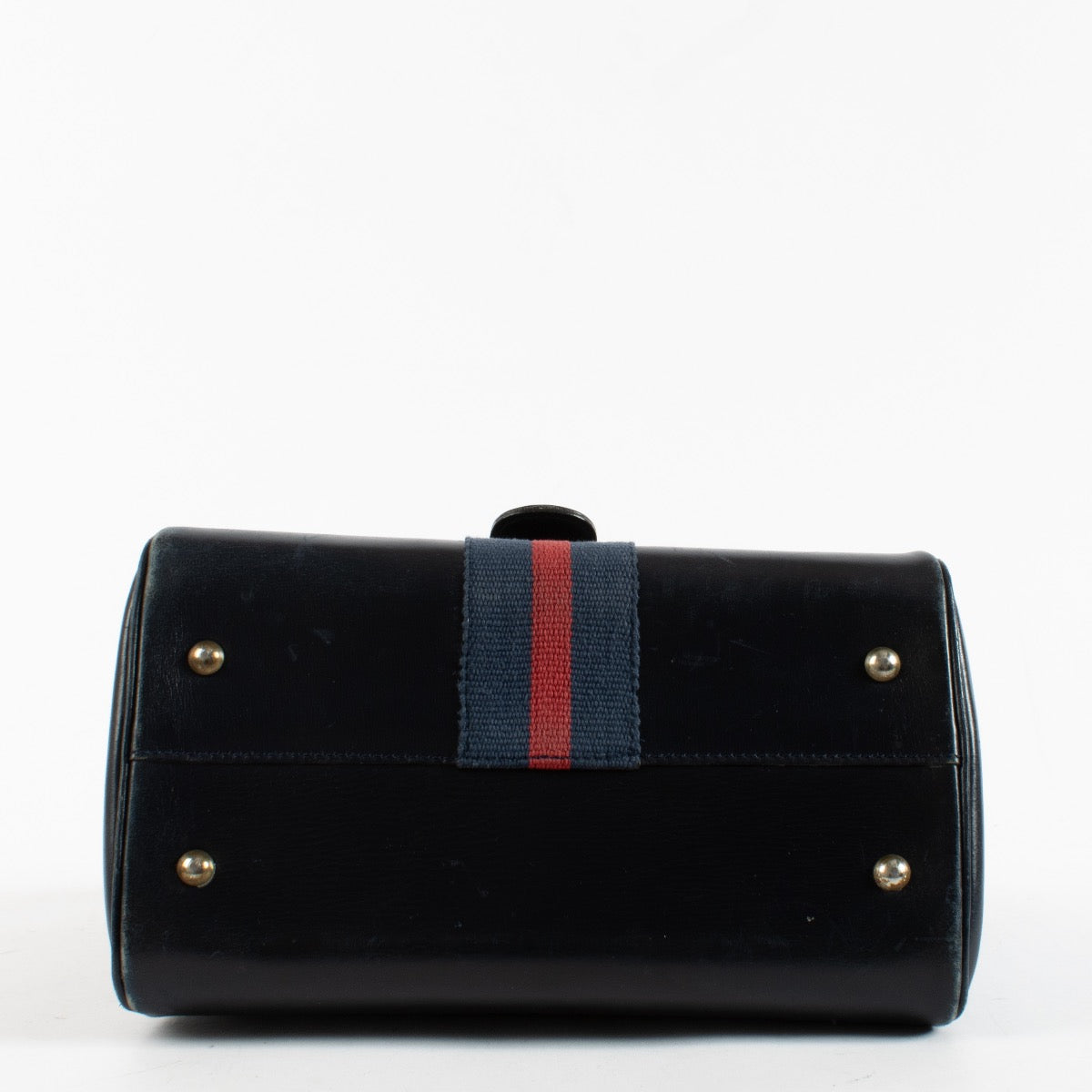 Delvaux Vintage Blauw Gestreepte Brillant PM