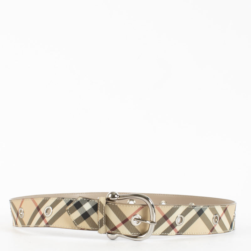 Authentic pre-loved Burberry Monogram Belt - Size 100 on Labellov.com